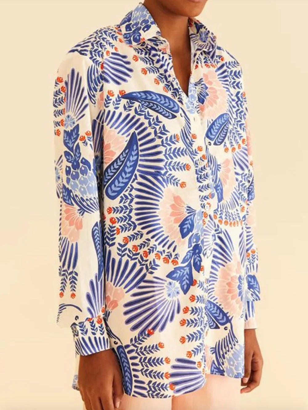 FARM Rio Tucano Em Flor Botanical Button-Down Shirt - Picture 2 of 5